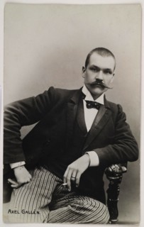 Postcard made of Axel Gallén´s photography studio portrait