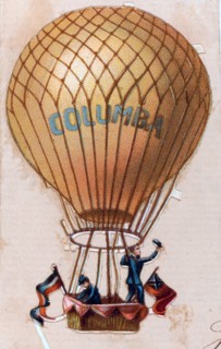 Balloon Columba flying with two passengers 1860-1900