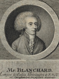 Head-and-shoulders portrait of French balloonist, Jean-Pierre Blanchard. 1780-1800