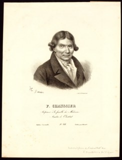 Head-and-shoulders portrait of Francois Chaussier, who conducted some of the first experiments to develop navigational systems for balloons