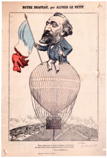 Notre drapeau - French caricature of Léon Gambetta, French republican statesman ca 1878