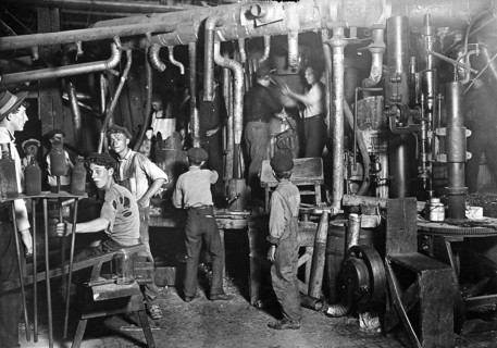 9 P.M. in an Indiana Glass Works, August 1908