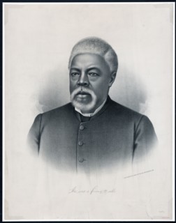 Print shows Rev. Ulysses L. Houston, head-and-shoulders portrait, facing slightly left ca. 1890
