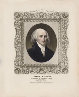 President James Madison - 4th President of the United States ca. 1846