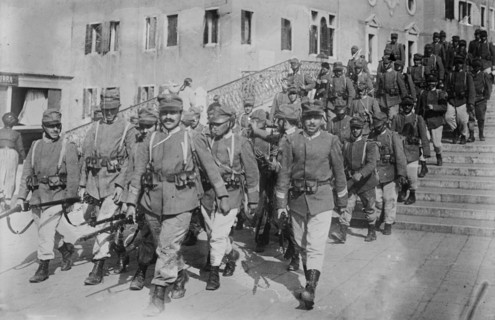Italian soldiers in Venice during World War I ca. 1914-1915