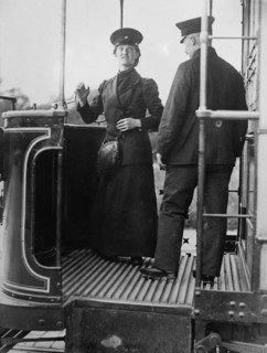 Woman streetcar conductor in Berlin Germany ca. 1910-1915