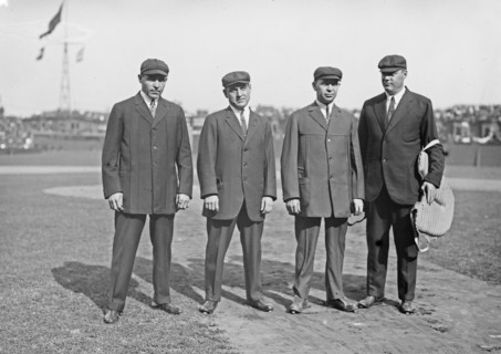 Bill Byron, George Hildebrand, Bill Klem, Bill Dinneen (umpires) ca. 1915