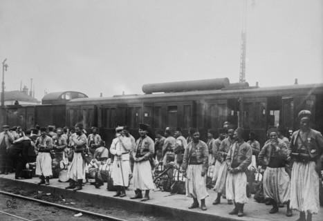 Algerian soldiers in Europe during World War I ca. 1914-1915