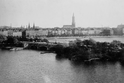 Hamburg -- Lombard Bridge and Alsterdamm ca. 1910-1915