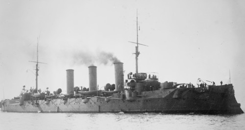 Russian Crusier Bogatyr, a Bogatyr-class protected cruiser built for the Imperial Russian Navy ca. 1910-1915