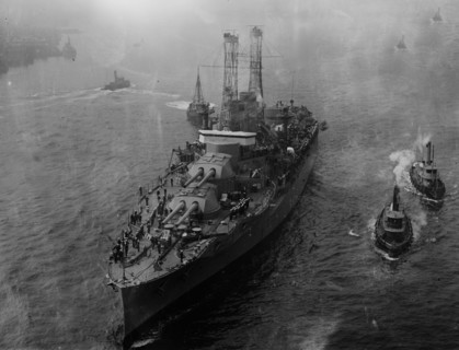U.S.S. Texas Battleship at sea ca. 1914