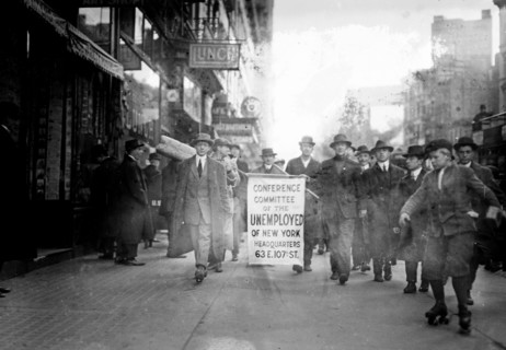 Anarchists marching in the streets in New York City 3/14
