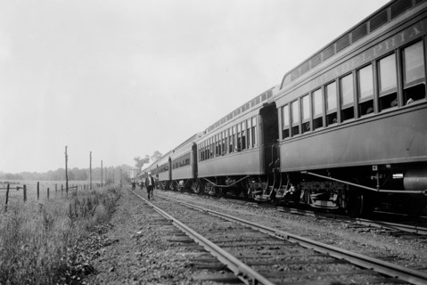 Gettysburg Reunion (the Great Reunion) of July 1913, which commemorated the 50th anniversary of the Battle of Gettysburg - Train carrying Civil War Veterans for their return to Gettysburg