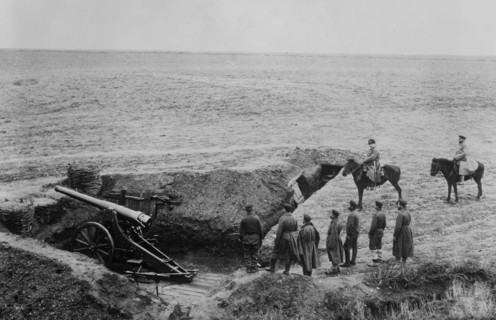 Bulgarian Big Siege Gun during the Balkan Wars ca. 1912-1913