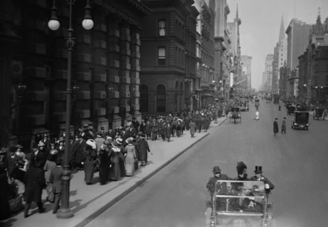 Street scene on Fifth Avenue, New York City on Easter day, March 23, 1913