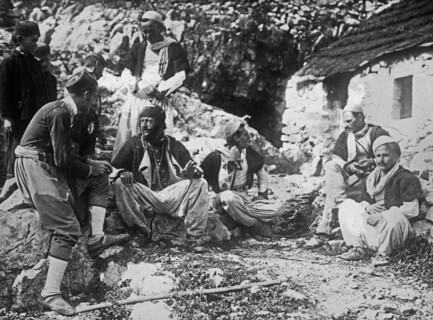 Malissori men, a tribe of Northern Albanians in Montenegro ca. 1911-1912