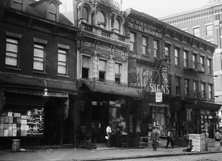The White House Hotel - the building where John F. Schrank lived before his attempted assassination of U.S. President Teddy Roosevelt in 1912 (156 Canal Street near the corner of Elizabeth Street, New...