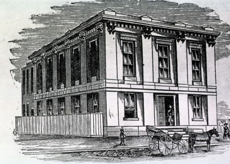 Corcoran School house ca. 1800s Illustration