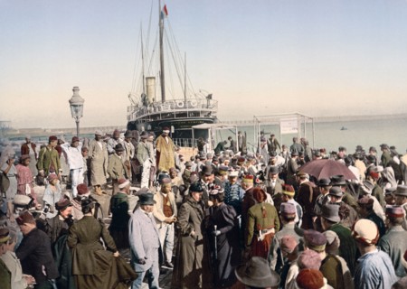 Disembarking from a ship, Algiers, Algeria ca. 1899