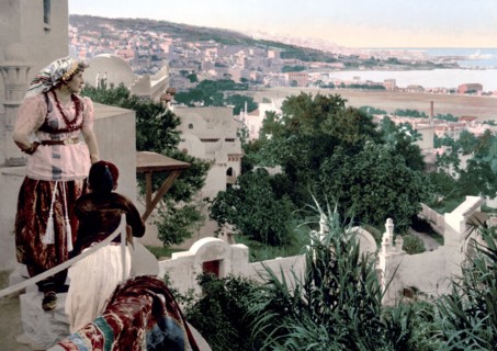 Moorish woman and child on the terrace, II, Algiers, Algeria