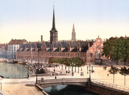 Exchange hall, Copenhagen, Denmark ca. 1890-1900