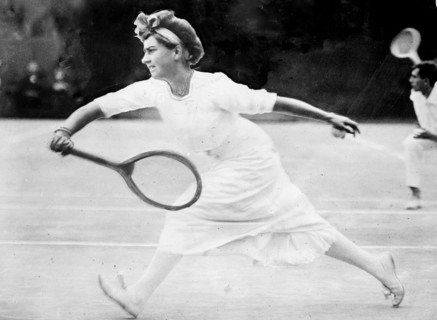 Photograph shows American tennis player Florence E. Sutton (1883-1974) ca. 1910-1915