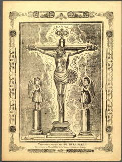 Verdadera imagen del Sr. de la Salud que se venera en Mezuititlán de la Sierra. Estado de Hidalgo ca. 1910