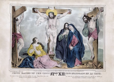 Jesus raised on the cross ca. 1846