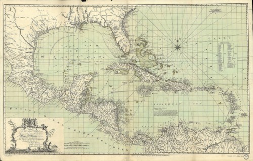 Vintage Maps / Antique Maps - To His Royal Highness. George Augustus Frederick. Prince of Wales &c. &c. &c. This chart of the West Indies ca. 1774