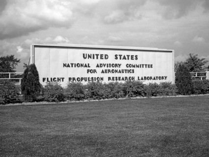 Entrance to the NACA's Flight Propulsion Research Laboratory ca. 1948