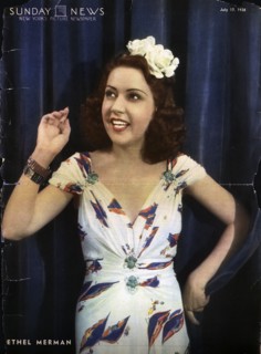 Ethel Merman on cover of Sunday News ca. 1938