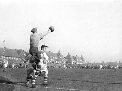 October 1947 - 1940s Soccer Match involving Volewijcker against Ajax 1-0 (Keizer saves punches)