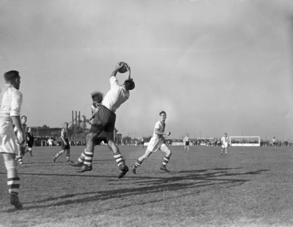 1940s Soccer Match - Neptunus against Volewijckers 3-2 in Rotterdam Holland ca. 1947