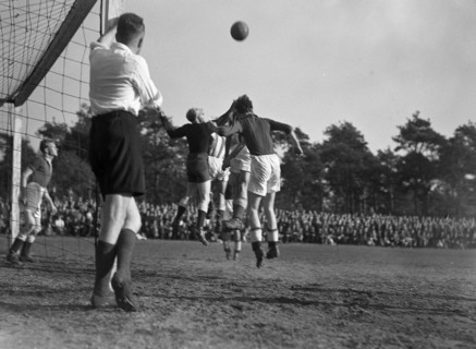 1940s Men's soccer match - Wageningen against AGOVV October 10, 1947 in Gelderland, Wageningen