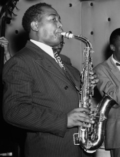 Saxophonist Charlie Parker at the Three Deuces Night Club August 1947