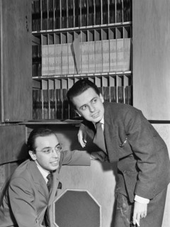 Portrait of Ahmet Ertegun and Nesuhi Ertegun, Turkish Embassy (record room), Washington, D.C., 193-