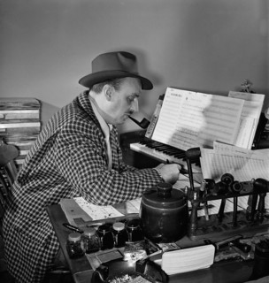 Portrait of Brick Fleagle in his home, between 1946 and 1948