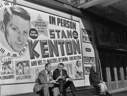 Portrait of Stan Kenton and Bob Gioga, 1947 or 1948