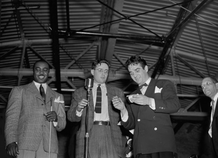 Portrait of Jimmie Lunceford, William P. Gottlieb, and Gene Krupa, Washington, D.C., ca. 1940