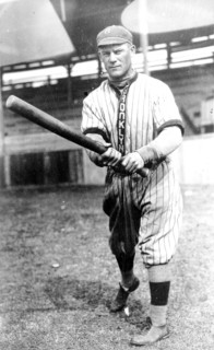 Norman Kid Elberfeld, a player for the Brooklyn Dodgers, full-length portrait, swinging his bat 1914