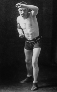 American featherweight boxer Grover Hayes, alias 'The Battler' ca. 1910-1915