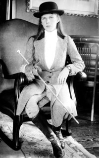 Photo shows Helen Preece, young English equestrian. ca. 1910-1915