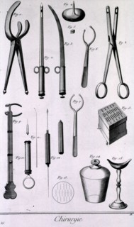 Equipment and surgical instruments ca. 1700s