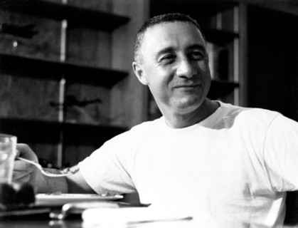 (21 July 1961) Virgil I. (Gus) Grissom, pilot of the Mercury-Redstone 4 (MR-4) Liberty Bell 7 spaceflight, enjoys a meal aboard the recovery ship, USS Randolph, following his 15-minute, 37-second subo...