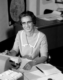 Katherine Johnson At Her Desk at NASA Langley Research Center ca. 1966