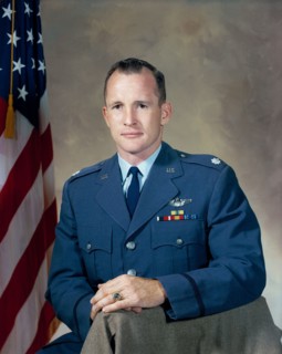 (1966) Astronaut Edward H. White II (United States Air Force Lieutenant Colonel), Gemini 4 pilot.