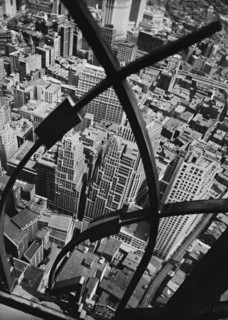 1930s New York City - City Arabesque, from roof of 60 Wall Tower, Manhattan ca. 1938