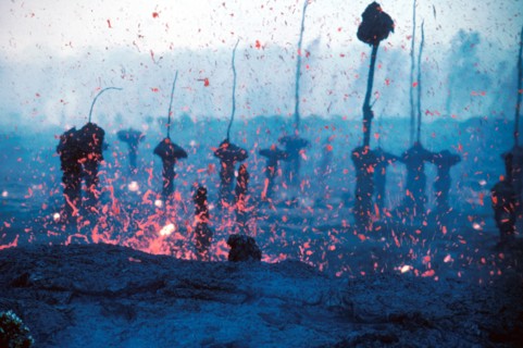 1983 - Hawaii Volcano - In the year of '83 amongst the schlopp and the spatter stood molds of tree trunks, whose lives did once matter. The lava, it flowed, it hugged those tree trunks, till nothing w...