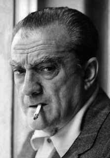 Luchino Visconti smoking a cigarette ca. 1972