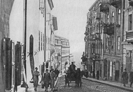 Bednarska Street scene in Warsaw before 1939